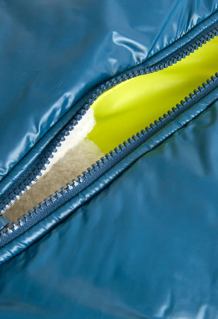 Gilet matelassé à capuche réversible pour garçon en blanc