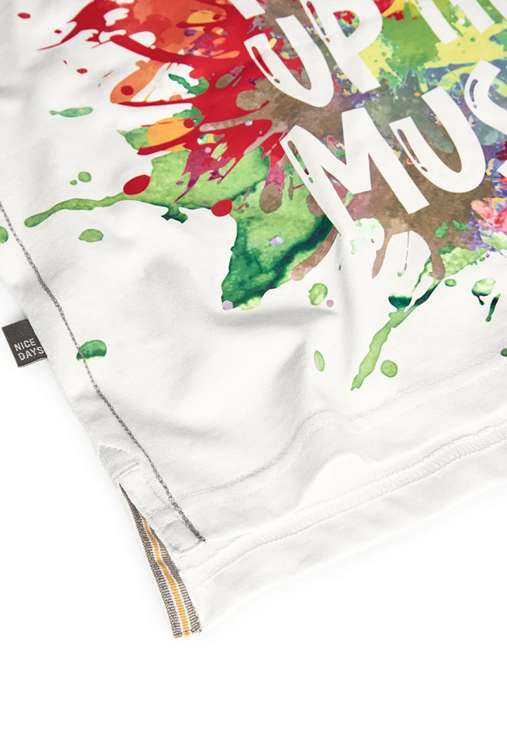 Maglietta a maglia per bambino in bianco