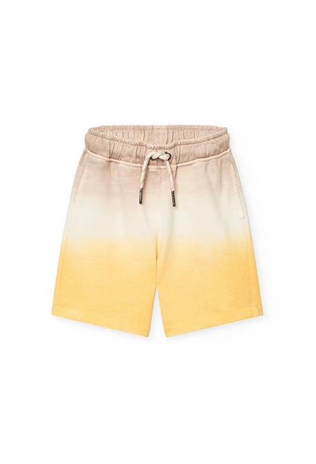 Bermudas de felpo para criança em bege
