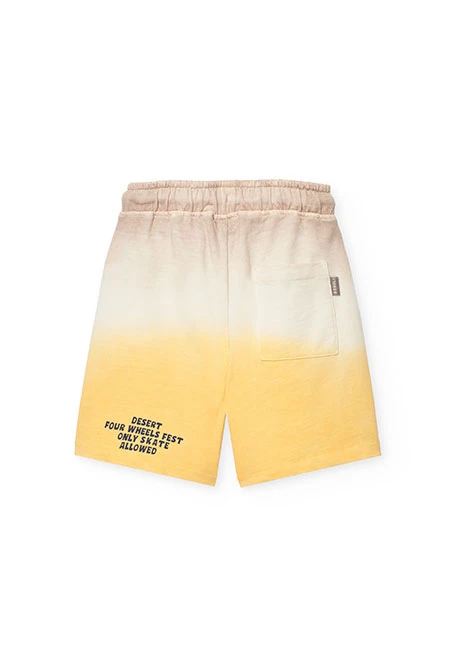 Jungen-Bermudashorts aus Frottee in Beige