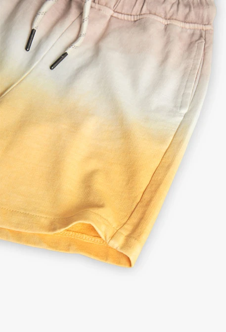 Jungen-Bermudashorts aus Frottee in Beige
