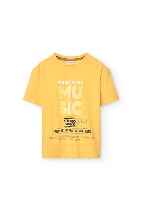 Yellow knit T-shirt for boy