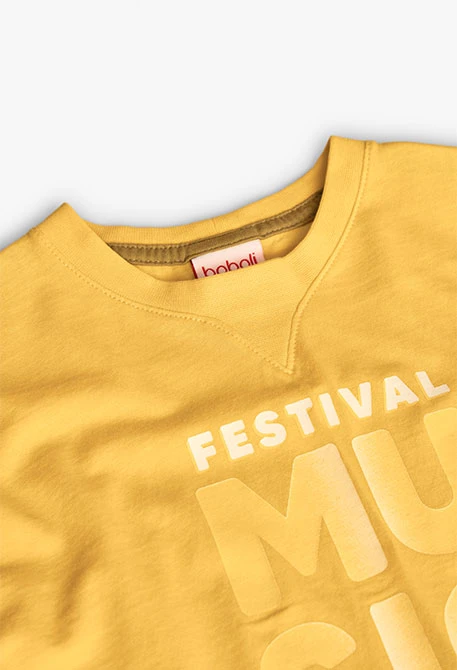 Maglietta a maglia per bambino di colore giallo