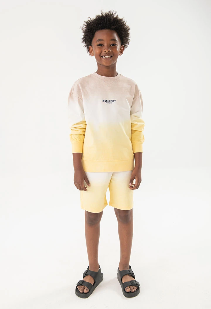 Felpa di pile per bambino in colore beige tinto