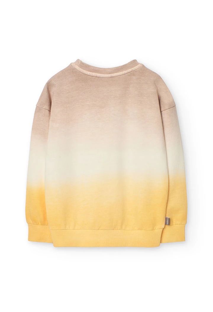Felpa di pile per bambino in colore beige tinto