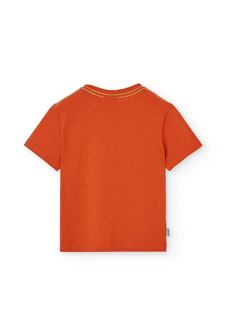 Jungen-Strick-T-Shirt in Orange