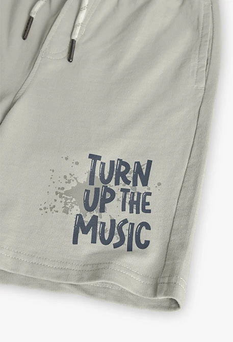 Boys beige fleece shorts
