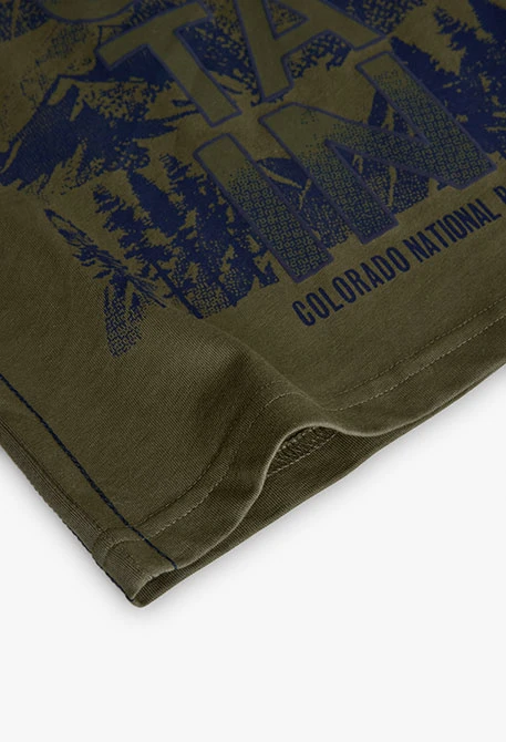 Camisola menino algodão verde montanhas