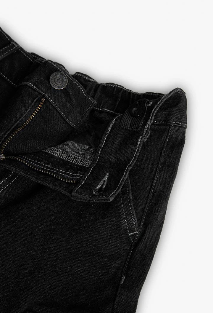 Pantaloni denim bambino nero