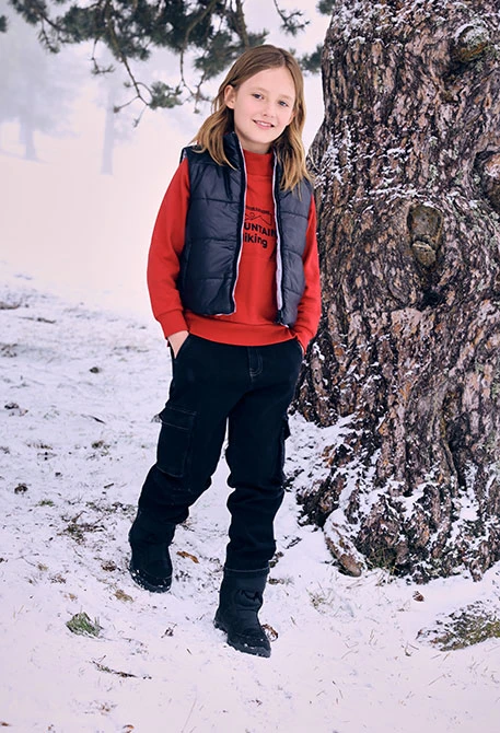 Pantaloni denim bambino nero