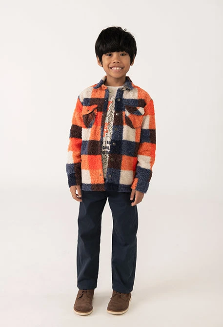 Navy blue denim trousers for boy
