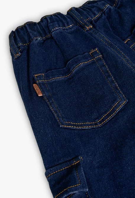 Pantalón denim niño azul marino