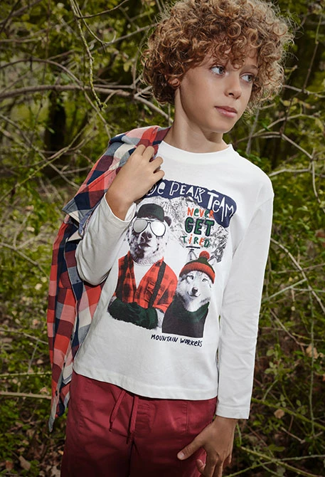 Samarreta nen cotó blanc animals