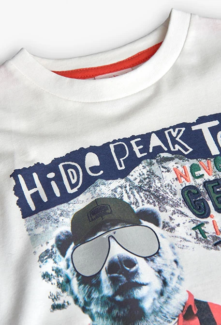 Samarreta nen cotó blanc animals