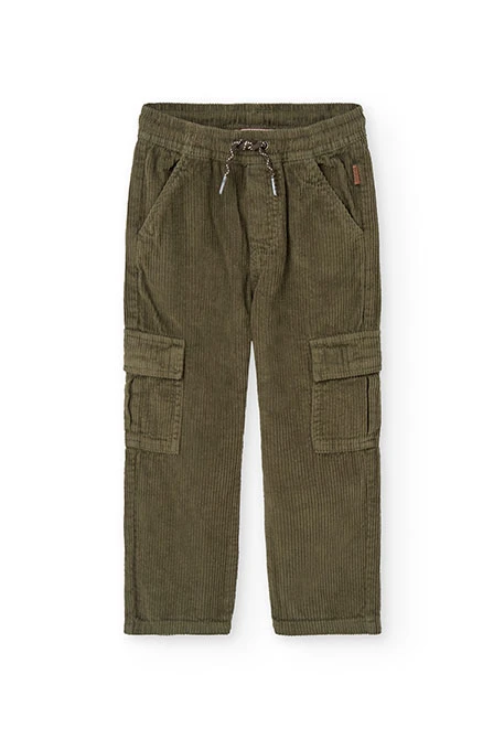 Pantalons infantils de pana verda