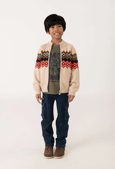 Beige jacket for boy