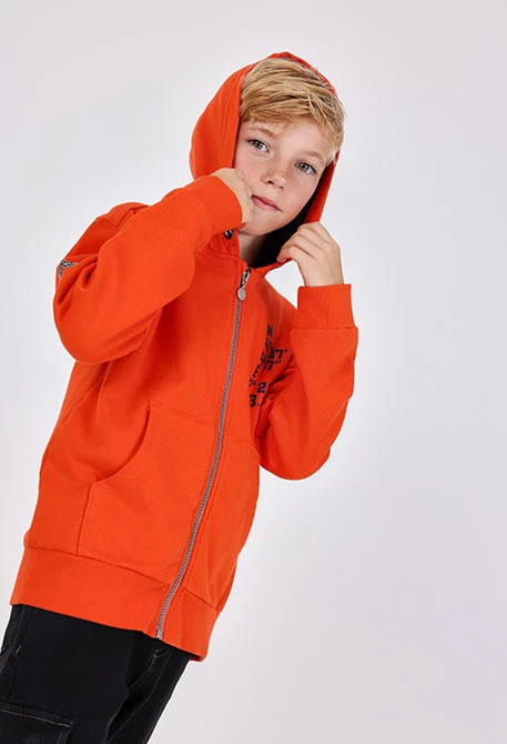 Giacca bambino in pile arancione