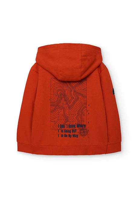 Chaqueta niño de felpa naranja