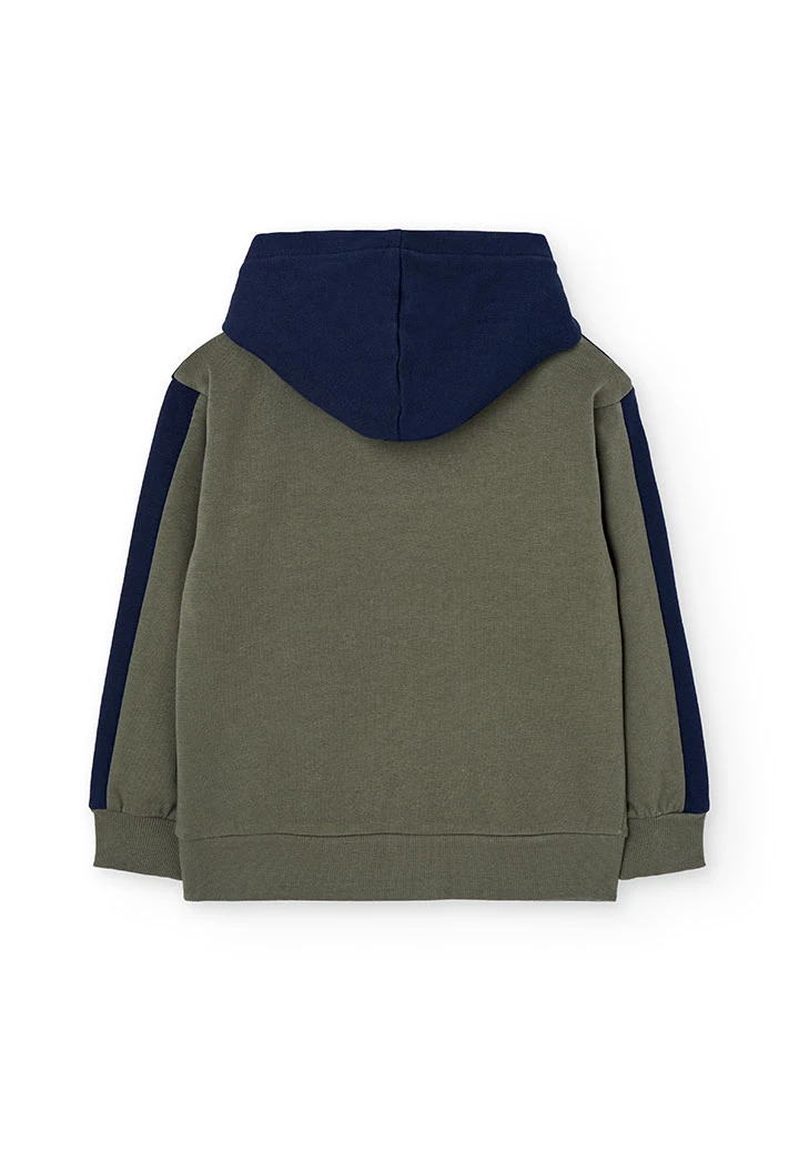 Hooded fleece sweatshirt for boy.