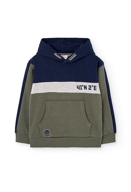 Sweat-shirt garçon en peluche avec capuche