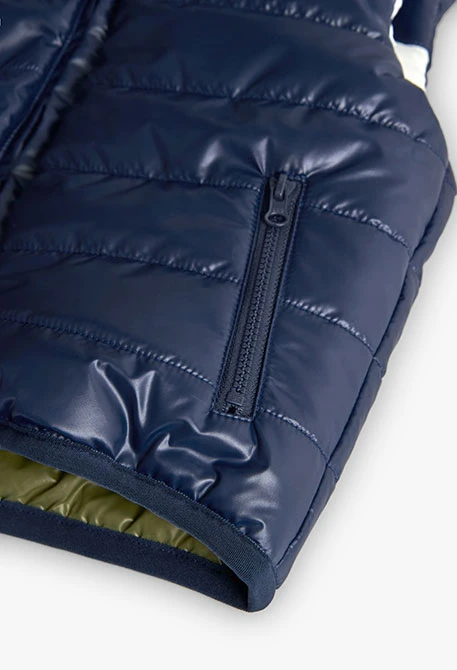 Armilla nen reversible teixit tècnic blau marí