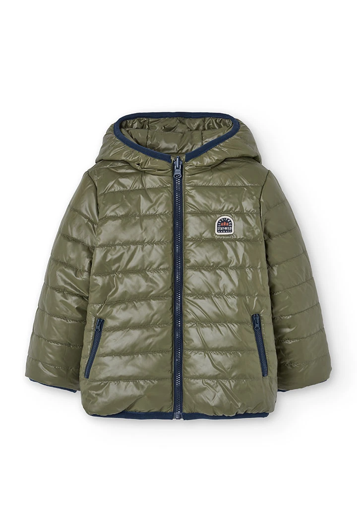 Parka garçon tissu technique réversible