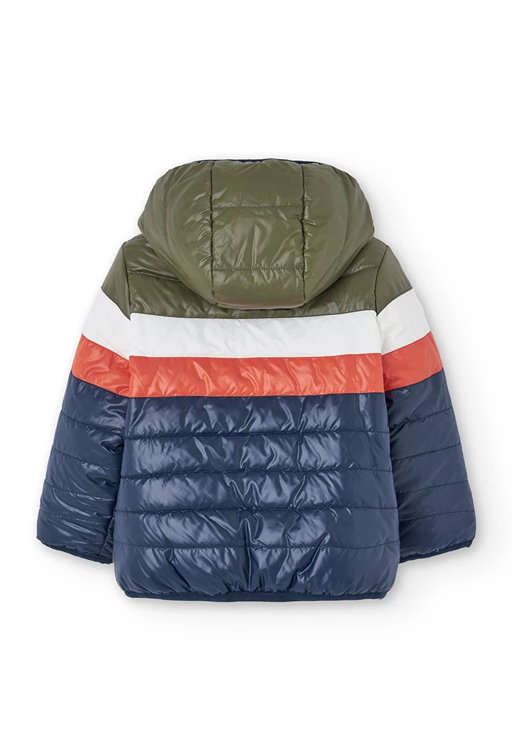 Parka garçon tissu technique réversible