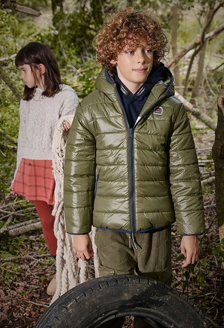 Parka nen teixit tècnic reversible