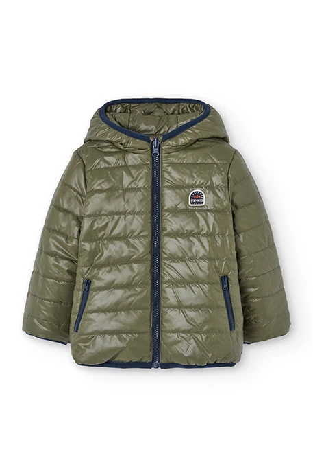 Reversible technical fabric boy´s parka