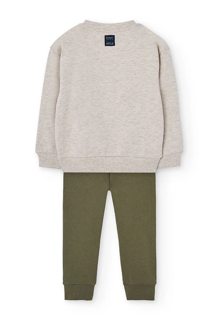 Conjunto menino algodão branco iscos de pesca