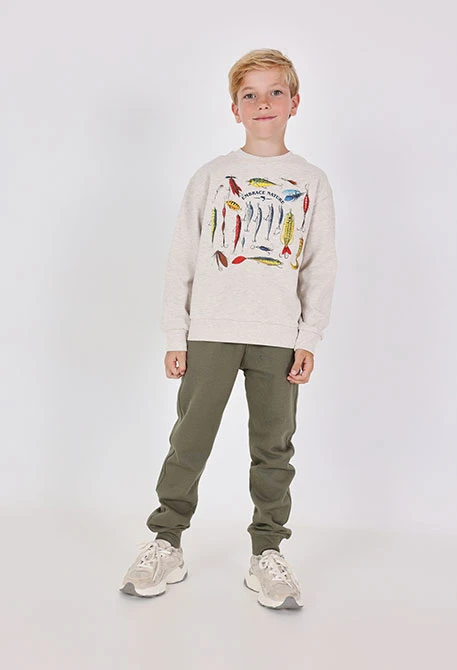 Completo bambino cotone bianco esche da pesca