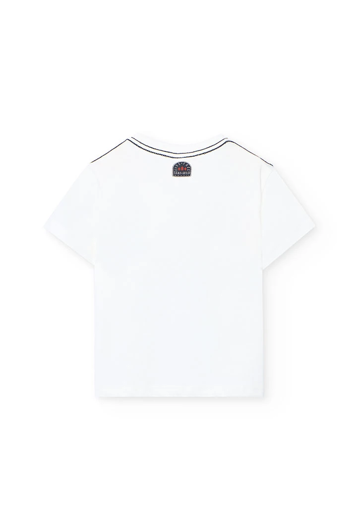White cotton T-shirt for boy