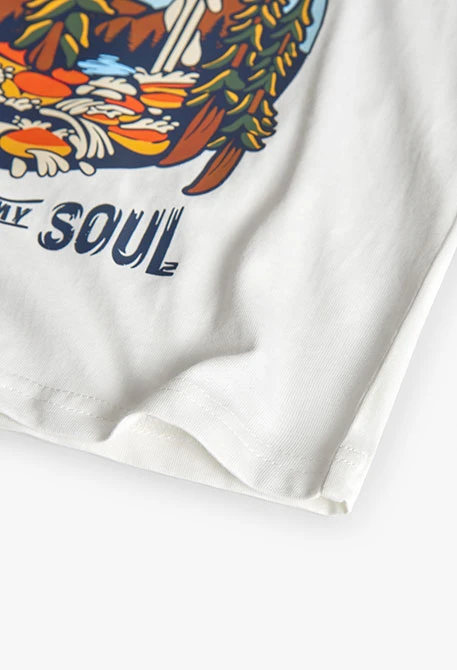 White cotton T-shirt for boy