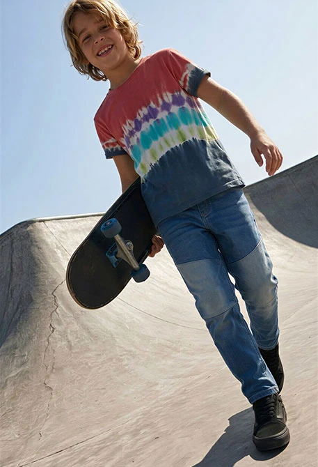 Pantalon enfant denim bleu