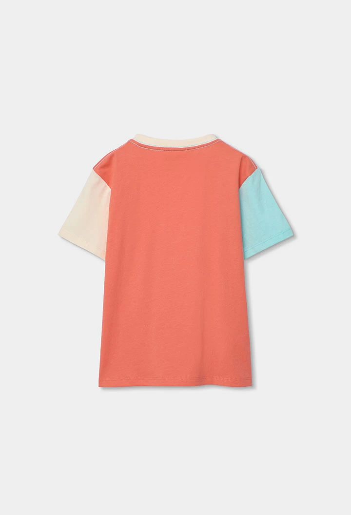 T-shirt enfant coton color block