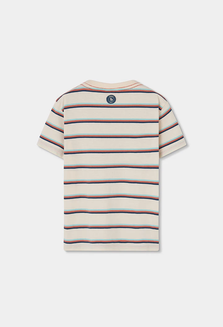 Boy?s T-shirt in striped knit