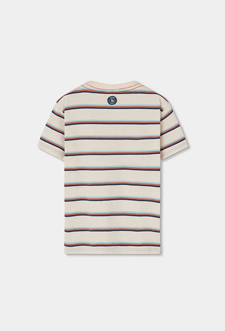 Maglietta bambino a righe in maglia