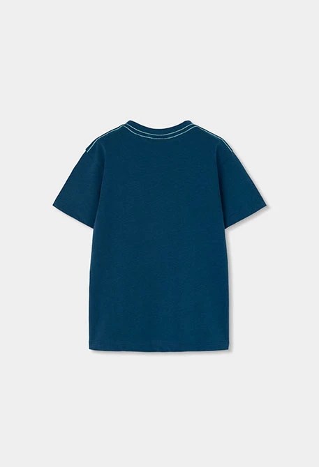 Camiseta niño punto algodón verde