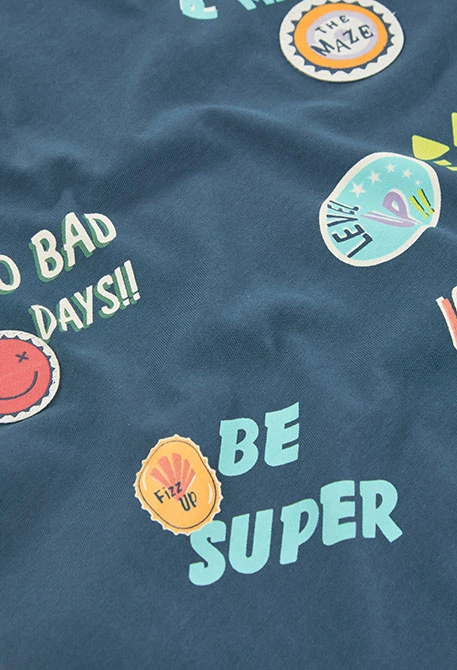 Jungen T-Shirt aus grünem Baumwolljersey