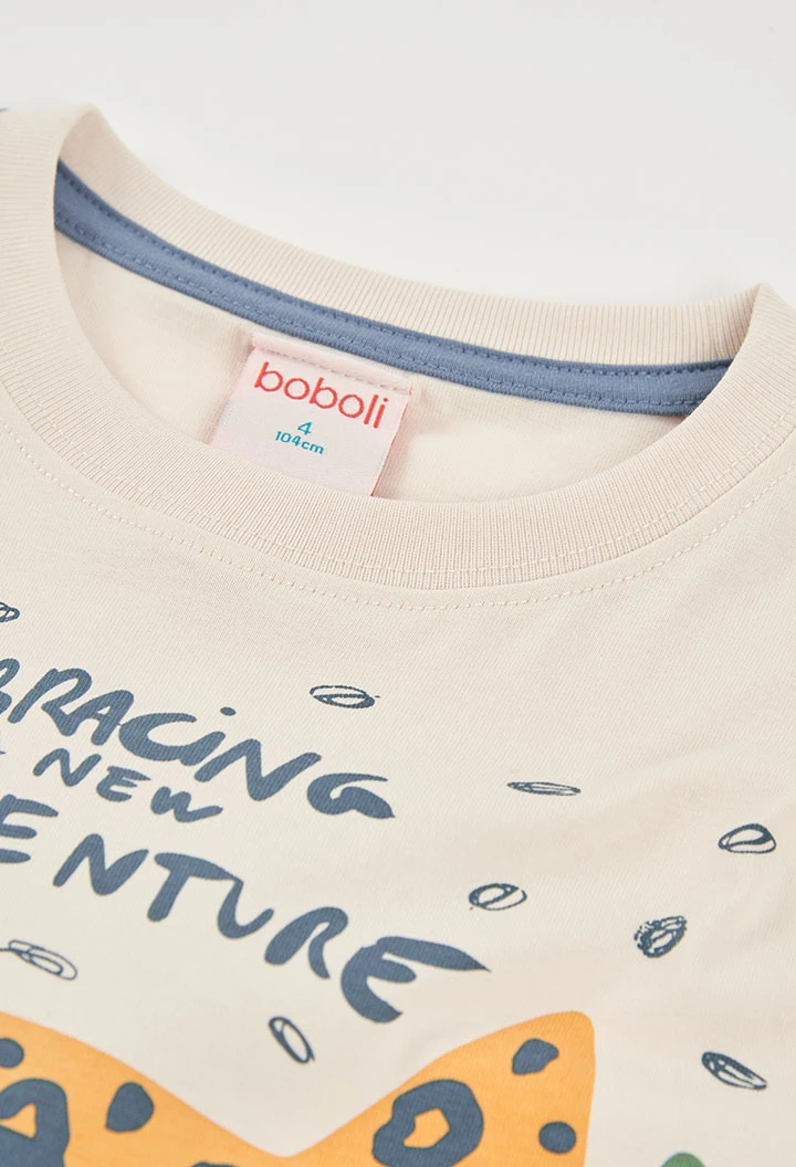 T-shirt pour enfant en coton brut