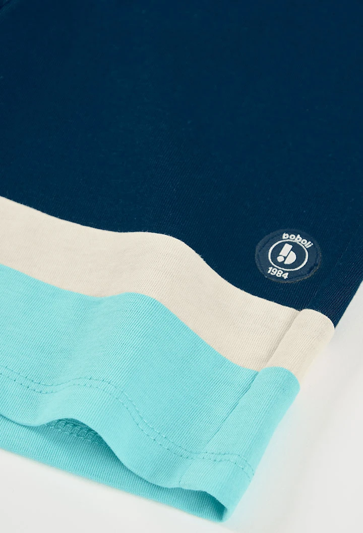 Bermuda en tricot bleu marine