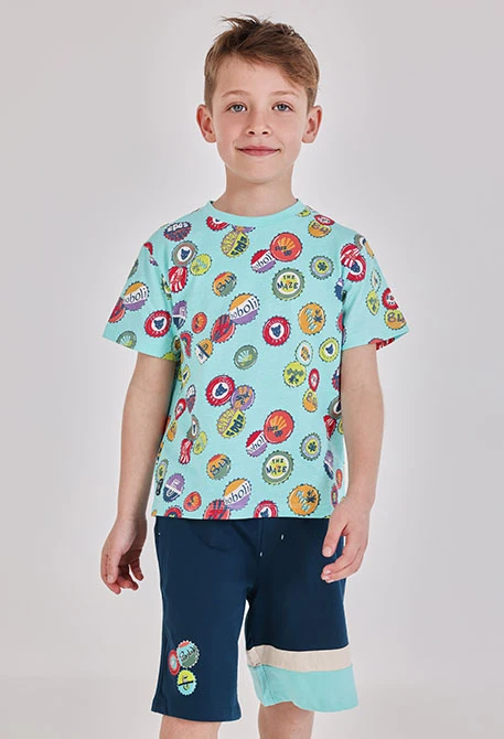 Bermuda en tricot bleu marine