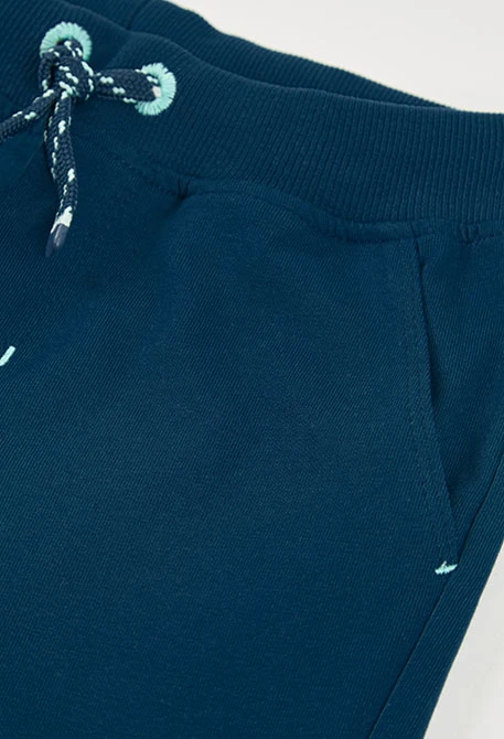 Bermudas de malha azul-marinho