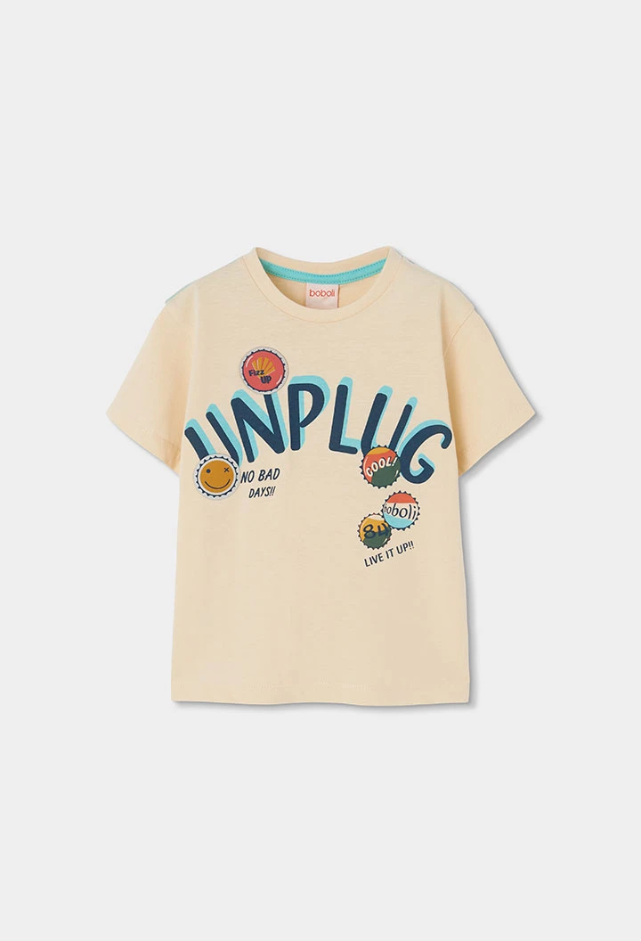 Camiseta niño algodón en  crudo