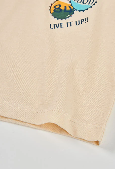 Child?s cotton T-shirt in raw colour