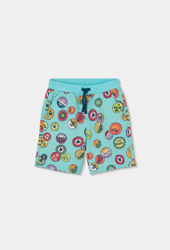 Bermudas felpa estampada