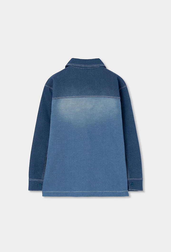 Surchemise enfant en denim bleu