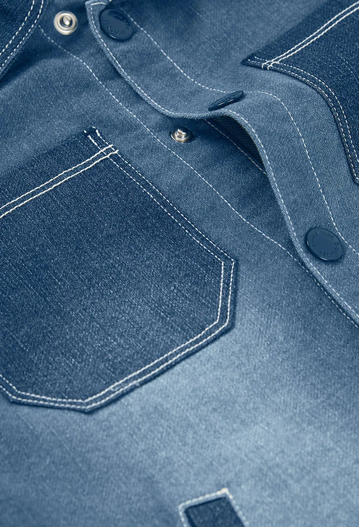 Sobrecamisa de criança de ganga azul