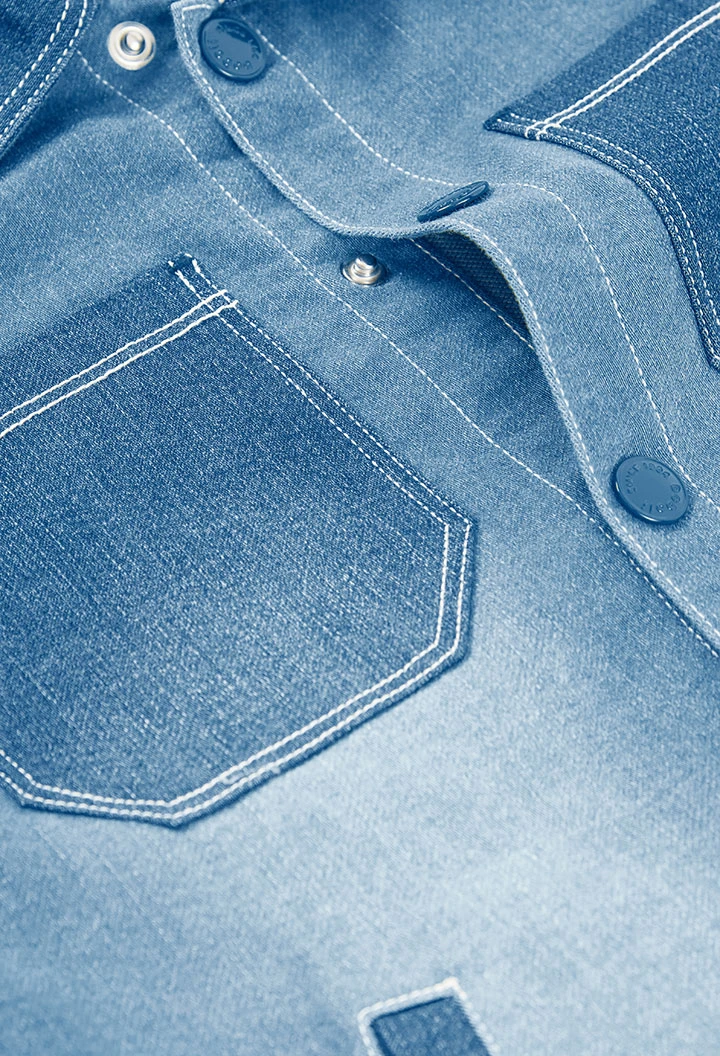 Sobrecamisa nen denim blau