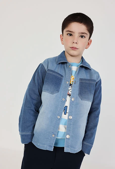 Surchemise enfant en denim bleu